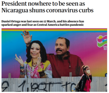 | The Guardian 4820 cited what it described as wild speculation and a conspiratorial article about President Daniel Ortegas lack of public appearances | MR Online