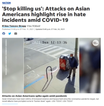 | USA Today 21121 acknowledges that Covid messaging can encourage hate crimes but doesnt examine corporate medias participation in the new cold war against China | MR Online