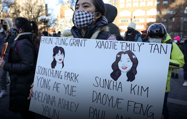 | Asian Americans and New Yorkers at a peace vigil for the victims of the Atlanta spa shootings March 19 2021 Tayfun CoskunAnadolu AgencyPeople Visual | MR Online