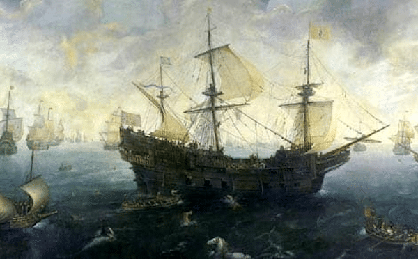 | The Spanish Armada off the English Coast by Cornelis Claesz van Wieringen ca 1620 | MR Online