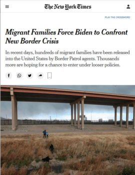 | The New York Times 2621 framed hundreds of migrant families as a new border crisis | MR Online