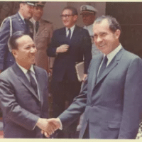| Tricky Dick shakes hands with Thieu in July 1969 Source redactedcom | MR Online