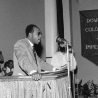 Frantz Fanon speaking at the All African People’s Conference (AAPC), which was held in Accra, Ghana, between 5 and 13 December 1958.