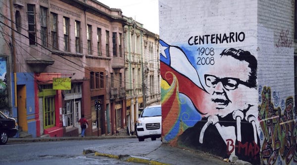 | A mural of Salvador Allende in a street in Santiago de Chile on the occasion of his birth centenary | MR Online