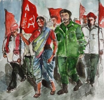 | Aswath Young Socialist Artists India Marching with the Peasants 2021 | MR Online