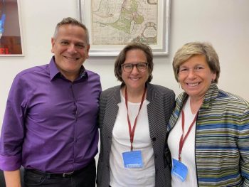 | Randi Weingarten right meets with Meretz leader Nitzan Horwitz left on trip to Israel in June 2021 | MR Online