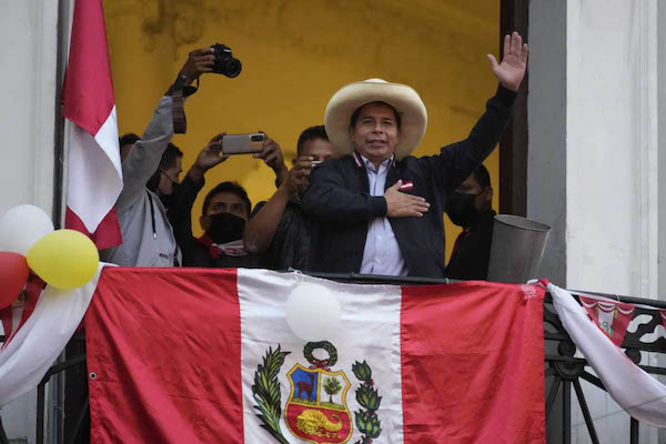 | Presidential candidate Pedro Castillo waves | MR Online