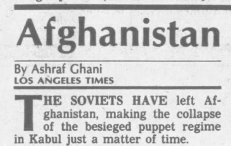 | Ashraf Ghani in the Los Angeles Times on February 15 1989 | MR Online