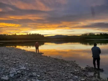 | Where residents usually fish with nets to catch fish in quantities a couple uses rods and reels to harvest non salmon species at the mouth of the Melozi River a tributary on the Yukon river | MR Online