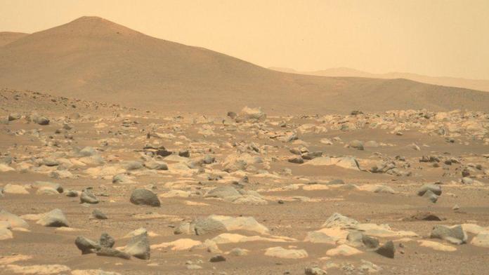 | Mars landscape acquired by Nasa | MR Online's Perseverance rover, using its left Mastcam-Z camera, on 27 March 2021