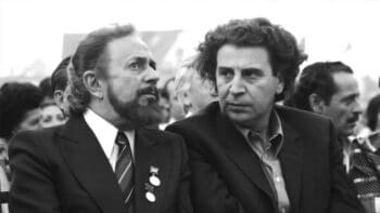 | Mikis Theodorakis and Giannis Ritsos at the 4th KNE Odigits Festival in Peristeri | MR Online