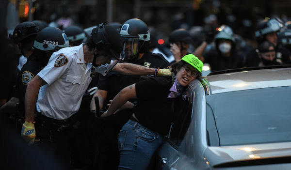 | A legal observer from the National Lawyers Guild is arrested in the Mott Haven neighborhood of New York City on June 4 2020 Photo CS Mundy | MR Online