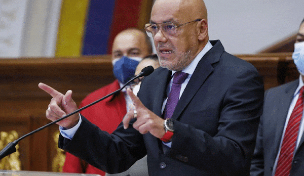 | Jorge Rodriguez President of Venezuelan National Assembly announcing Alex Saab joining the Venezuelan government delegation to the Mexico Talks Photo courtesy of Ultimas Noticias | MR Online