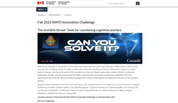 | NATOs Fall 2021 Innovation Challenge is hosted by Canada | MR Online