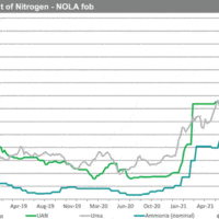 Urea and UAN price hikes in September sharply increased nitrogen costs for growers, while ammonia remains relatively cheap on a per-unit-nitrogen basis. Prices on all products -- including ammonia -- are expected to continue rising given bullish fundamentals in Europe with lower production and higher demand expected internationally.