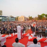 Chief Minister Pinarayi Vijayan addresses an election campaign rally in Kerala. Photo: Pinarayi Vijayan/Facebook