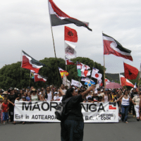 Māori protesters on Waitangi Day, 6th February 2006.