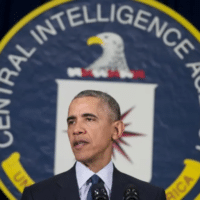 Obama speaks at CIA headquarters in Langley, Virginia.