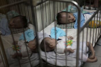 | Two babies with birth defects caused by Agent Orange exposure are abandoned at a temple in Ho Chi Minh City Vietnam July 25 2011 CFP | MR Online