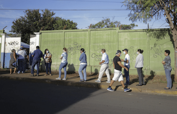 | Voters wait in line during general elections in Managua Nicaragua Nov 7 2021 | MR Online