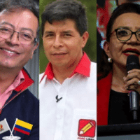 New progressive leaders in Latin America. From right to left: Andres Manuel Lopez Obrador, Gustavo Petro, Pedro Castillo, Xiomara Castro and Gabriel Boric.