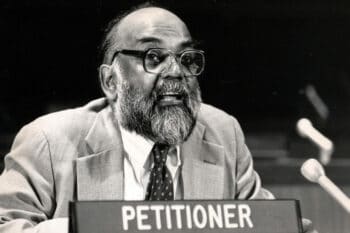 | Circa 1986 Archie Singham speaking at the United Nations on Namibia | MR Online