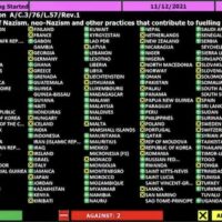 UN Resolution Against Glorification of Nazism, US and Ukraine Vote No - Photo twitter @27khv