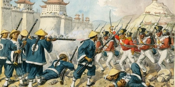 | A watercolour depiction of British and Chinese soldiers facing each other at Zhenjiang in July 1842 by military illustrator Richard Simkin 18401926 | MR Online