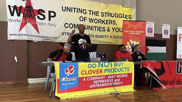 | Workers from several organizations and unions held a mass meeting at Cathedral Hall in Johannesburg to discuss a strategy for the ongoing Clover Strike and the way forward | MR Online