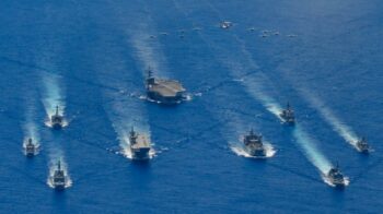 | The Ronald Reagan Carrier Strike Group and units from the Japan Maritime Self Defense Force and Australian Defense Force participate in trilateral exercises in the Philippine Sea on July 21 2020 Photo courtesy US Naval Forces Japan | MR Online