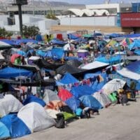 Tijuana, Mexico: migrants waiting for U.S. asylum processing