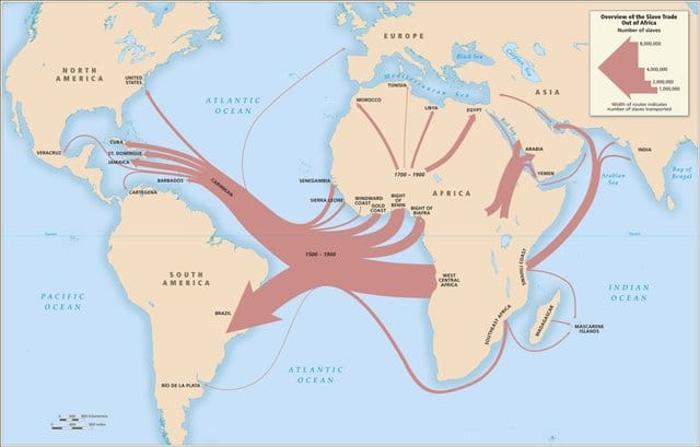 | The African slave trade routes | MR Online