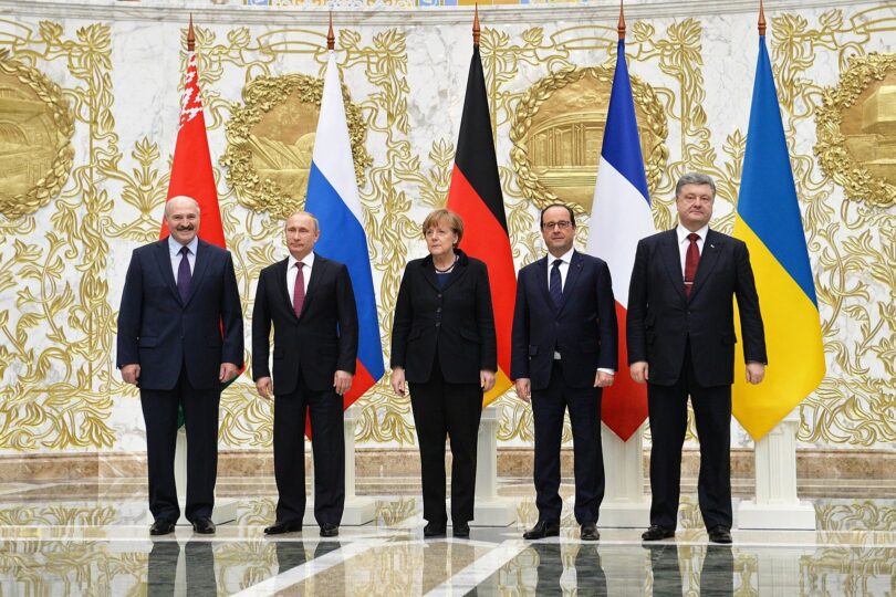 | The leaders of Belarus Russia Germany France and Ukraine at the 1112 February 2015 summit in Minsk Belarus | MR Online