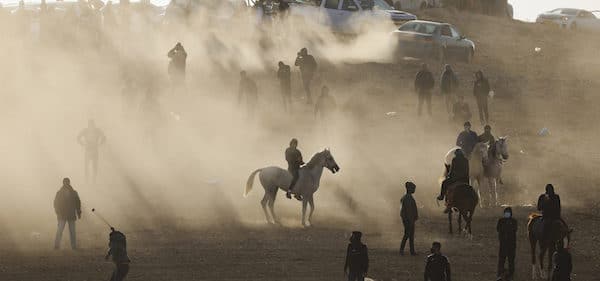 | Bedouin protesters clash with Israeli forces following a protest against an afforestation project by the Jewish National Fund in the Negev Desert Jan 13 2022 Tsafrir Abayov | AP | MR Online