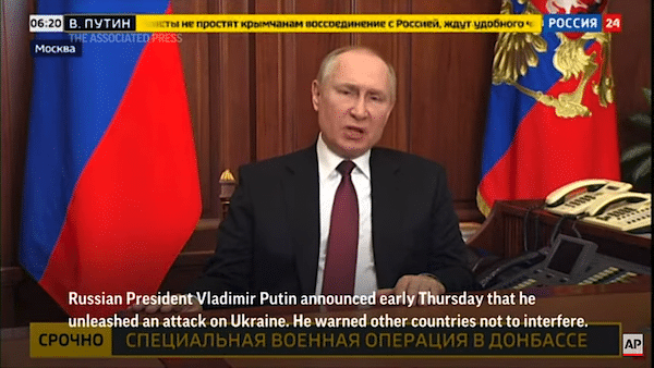 | Putin explaining his reasons for going to war | MR Online