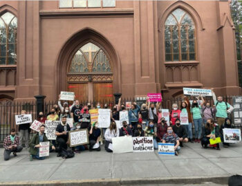 | Activists with NYC for Abortion Rights celebrate after successfully getting the Witness for Life event cancelled through clinic defense Credit nycforabortionrights | MR Online