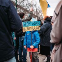 | Young girl protesting the war in Ukraine | MR Online