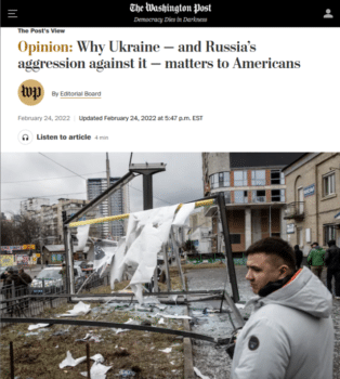 | The Washington Post 22422 described the Ukraine invasion as an aggressors bombs missiles and tanks are wreaking horror and havoc on a weaker neighborwhile the USs similarly illegal invasions were Middle Eastern wars that ended without clear victory | MR Online