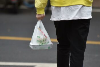| A biodegradable plastic takeaway bag in Hainan There is no binding national standard for biodegradable plastics in China so their quality varies widely two types can even degrade into microplastics Image Lu JunmingAlamy | MR Online