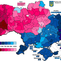 Political map of Ukraine from the 2010 elections