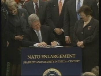 | President Bill Clinton signs NATO enlargement legislation May 21 1995 | MR Online