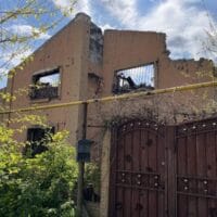 A residential block in the Petrovsky District in the west end of the city of Donetsk was recently hit by alleged Ukrainian military shelling.