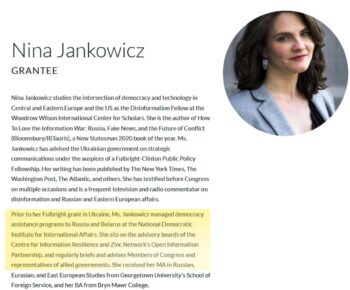 | Jankowiczs Pulitzer Center biography touts her myriad posts pushing government propaganda | MR Online