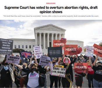| Politico 5222 broke the news that five Supreme Court justiceincluding three nominated by Donald Trumpplanned to vote to overturn Roe v Wade | MR Online