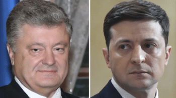 | Petro Poroshenko left Volodymyr Zelensky right | MR Online