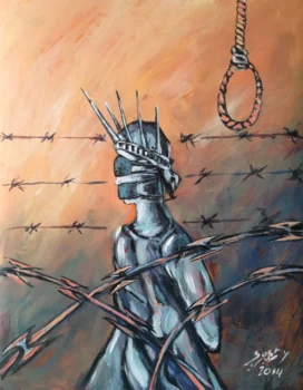 | A drawing made by Sabry Al Qurashi while he was detained at the Guantánamo prison in 2014 Photo Courtesy of Mansoor Adayfi | MR Online
