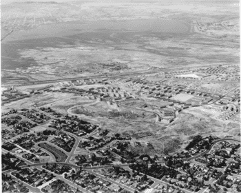 | The federal government built an affordable housing project known as Frontier Housing Project in Midway to address homelessness and squalor in the area The project was separated by a no mans land buffer from Loma Portal neighborhood as seen in 1946 Photo San Diego History Center | MR Online