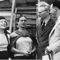 Leon Trotsky, Natalya Sedova, Frida Kahlo and Max Schachtman, Mexico, 1937. Photo by Bettmann via Getty Images. Artsy.