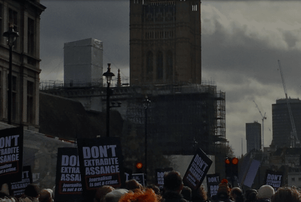 | Assange supporters marching on Parliament February 2020 | MR Online