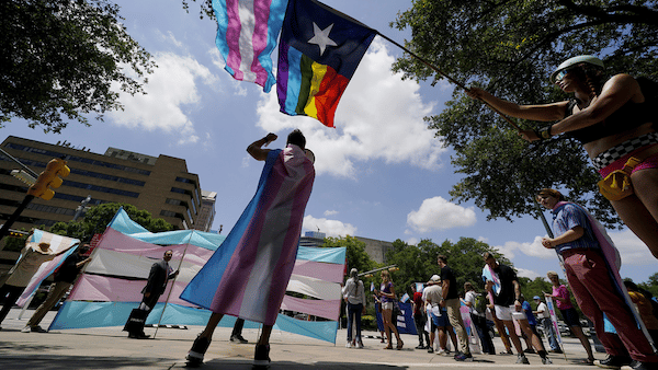 | Protesters speak against anti trans legislation in the Texas legislature in May 2021 AP PhotoEric Gay File | MR Online